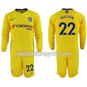 Fotbalový Dres Chelsea Willian 22 Dětské Venkovní 2018/19 Dlouhý Rukáv